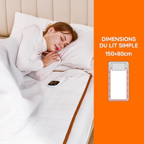 Couverture chauffante en polaire épaisse avec réglages de chaleur et sécurité avancée