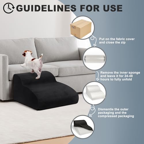 Escalier pour chien avec design en pente douce et éponge élastique