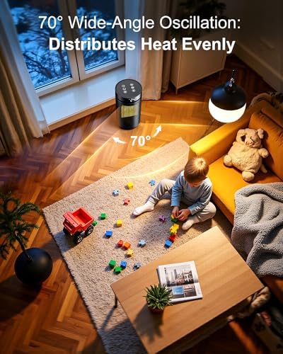 Chauffage d'appoint rapide et efficace avec technologie PTC et sécurité renforcée