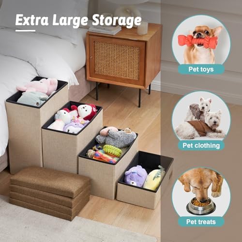 Escalier pour chien robuste et élégant avec rangement intégré