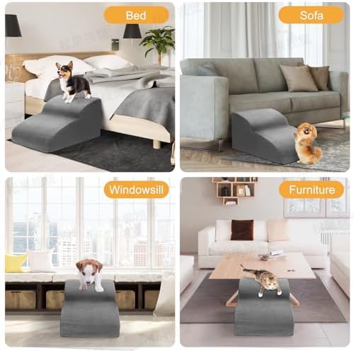 Escalier pour chien avec éponge élastique et design antidérapant pour animaux de moins de 25 kg