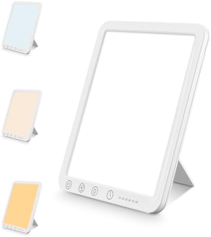 Lampe luminothérapie LED avec luminosité réglable et fonction minuterie