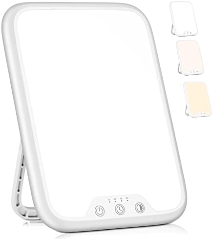 Lampe luminothérapie 10 000 LUX avec fonction mémoire et support pliable