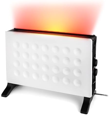 Chauffage d'appoint efficace avec design élégant et mobilité pratique