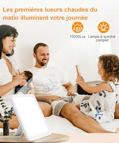 Lampe luminothérapie LED sans UV pour améliorer l'humeur et l'énergie