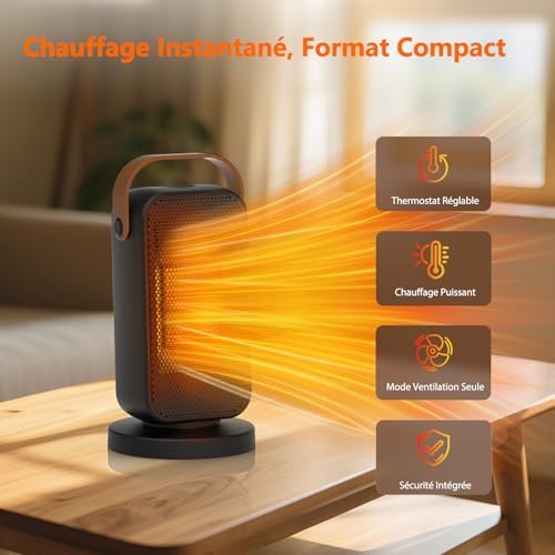 Chauffage d'appoint puissant et polyvalent pour un confort optimal