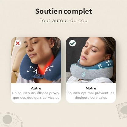 Oreiller ergonomique cervical pour un confort optimal en voyage