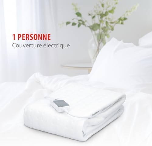 Couverture chauffante électrique avec 3 niveaux de chaleur pour un confort optimal
