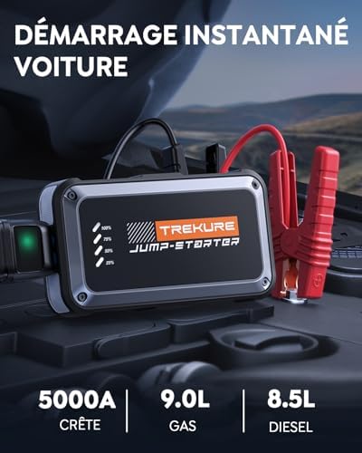 Booster batterie voiture puissant et portable avec fonctionnalités avancées