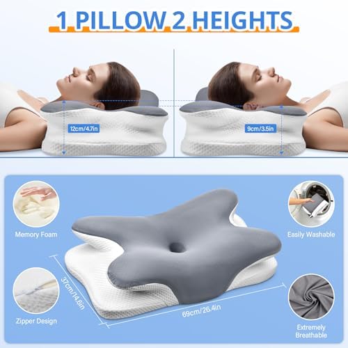 Oreiller ergonomique cervical pour un confort optimal et un sommeil réparateur