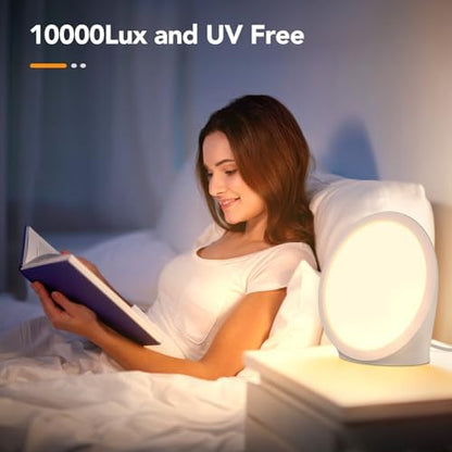 Lampe de luminothérapie LED 10000 Lux avec réglages de couleur et minuterie