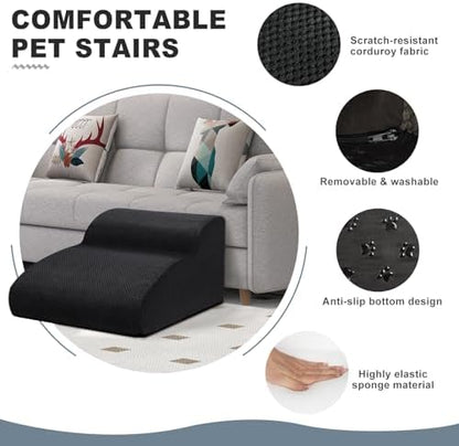 Escalier pour chien avec design en pente douce et éponge élastique