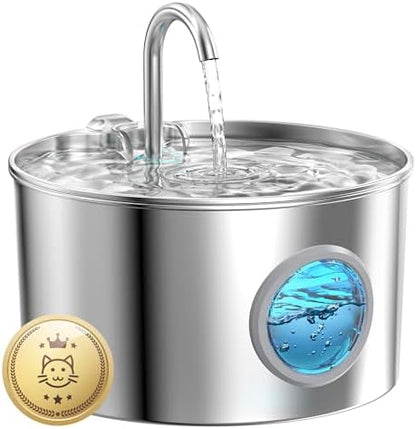 Fontaine à eau chat avec contrôle précis du niveau d'eau et filtration avancée