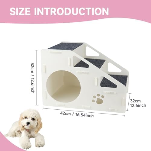 Escalier pour chien avec surface antidérapante et entretien facile