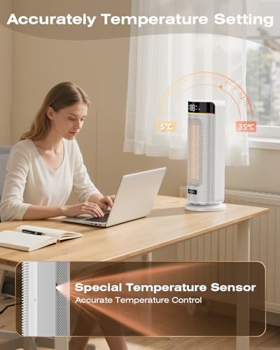 Chauffage d'appoint avec affichage numérique et télécommande pour un confort optimal