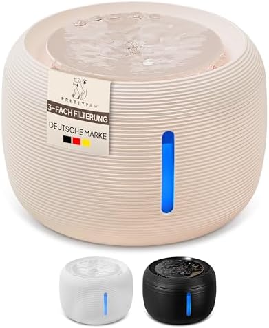 Fontaine à eau chat silencieuse et sans BPA avec éclairage LED et grande capacité