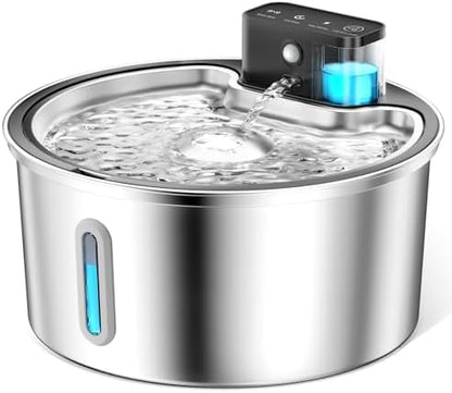 Fontaine à eau chat sans fil avec grande capacité et modes intelligents