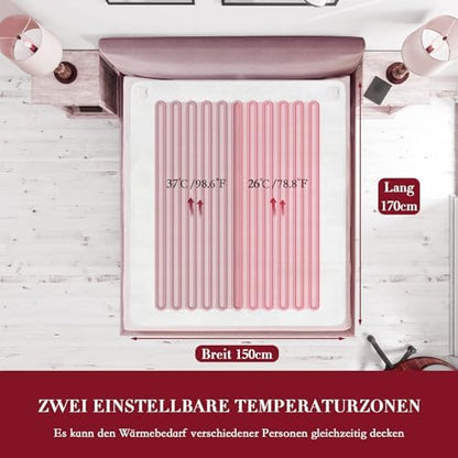 Couverture chauffante avec zones de température réglables et sécurité intégrée