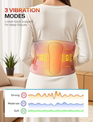 Ceinture Chauffante Portable avec Batterie 10000mAh et Options de Chaleur et Vibration