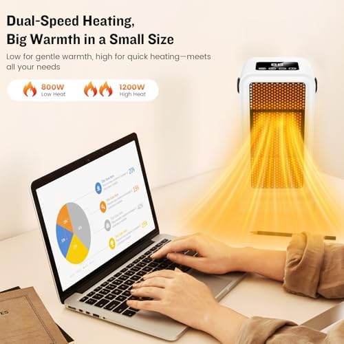 Chauffage d'appoint performant avec céramique PTC et thermostat intelligent