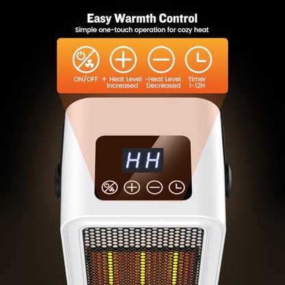 Chauffage d'appoint performant avec céramique PTC et thermostat intelligent