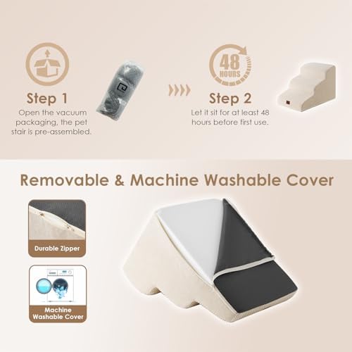 Escalier pour chien confortable et stable avec plusieurs tailles de marches