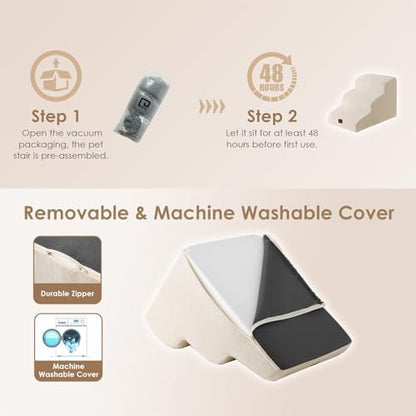 Escalier pour chien confortable et stable avec plusieurs tailles de marches