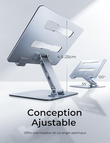 Support pour ordinateur portable ergonomique et ajustable pour un confort optimal