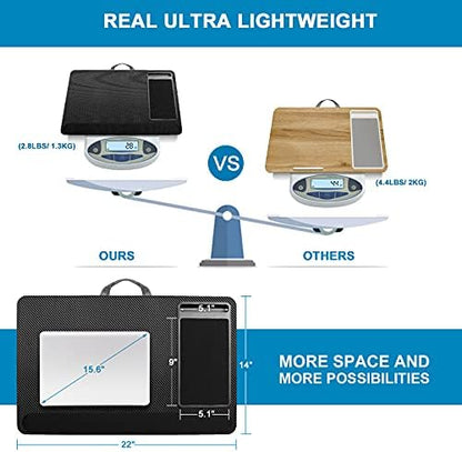 Support pour ordinateur portable pliable et ergonomique avec espace supplémentaire