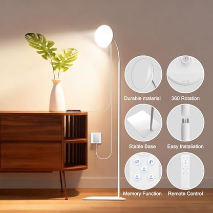 Lampe luminothérapie puissante avec réglages de couleur et recharge USB-A