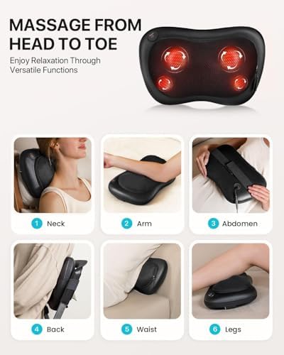 Masseur Cervical Shiatsu avec Fonction Chauffante et Design Ergonomique