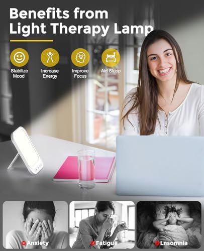 Lampe luminothérapie pour améliorer l'humeur et le sommeil avec luminosité réglable