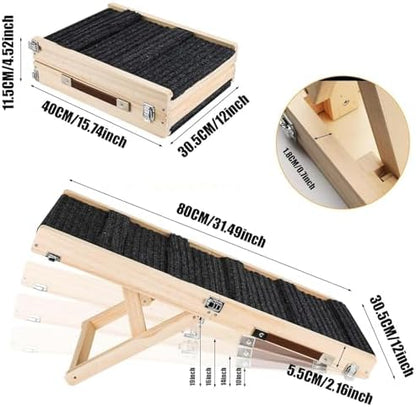 Rampe chien voiture robuste et réglable pour animaux jusqu'à 70 kg