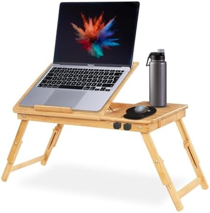 Support pour ordinateur portable ergonomique et ajustable avec tiroir intégré