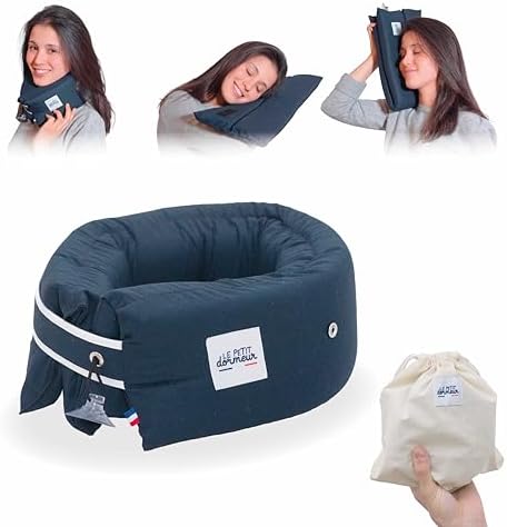 Oreiller ergonomique cervical 3 en 1 pour un confort optimal en voyage