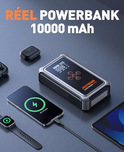 Booster Batterie Voiture Polyvalent et Puissant pour Toutes Conditions