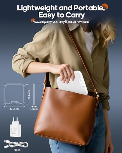 Lampe luminothérapie sans UV avec contrôle tactile et luminosité réglable