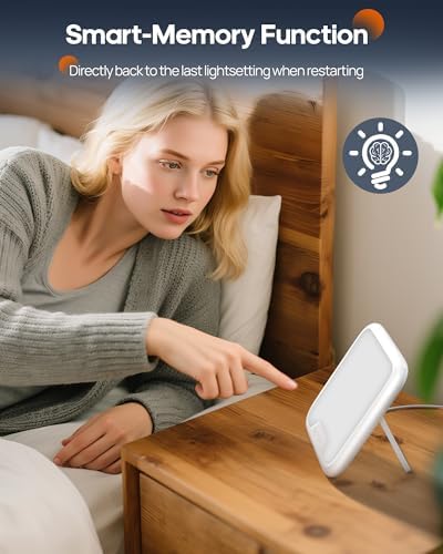 Lampe luminothérapie sans UV avec contrôle tactile et luminosité réglable