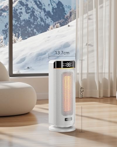 Chauffage d'appoint avec affichage numérique et télécommande pour un confort optimal