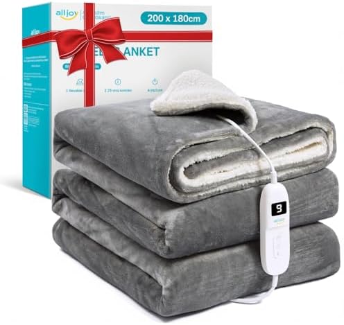 Couverture chauffante ultra-confortable avec 9 niveaux de chaleur et sécurité intégrée