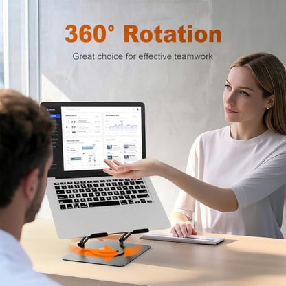 Support pour ordinateur portable ergonomique avec base rotative à 360° et design pliable