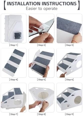 Escalier pour chien avec surface antidérapante et entretien facile