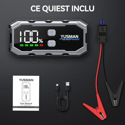 Booster Batterie Voiture Puissant avec Éclairage LED et Protection Multiple