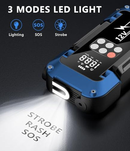 Booster Batterie Voiture 4000A Haute Performance avec Compresseur et Écran LCD