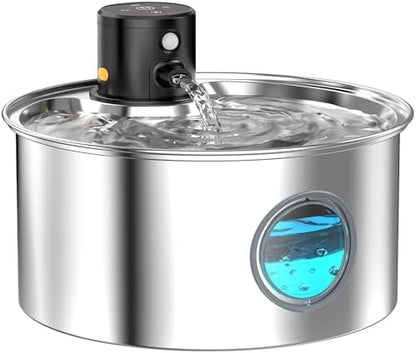 Fontaine à eau chat sans fil avec détecteur de mouvement pour hydratation optimale