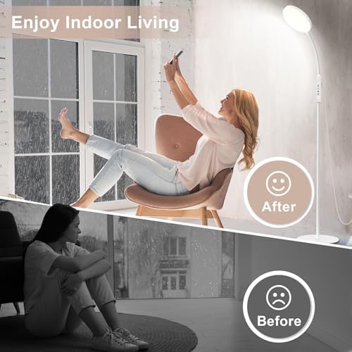 Lampe luminothérapie avec 20000 Lux, réglable et économe en énergie