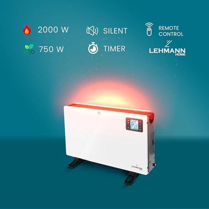 Chauffage d'appoint performant avec contrôle intelligent et fonction antigel