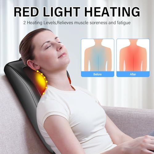 Masseur Cervical avec Intensités Réglables et Zones Chauffantes pour Relaxation Profonde