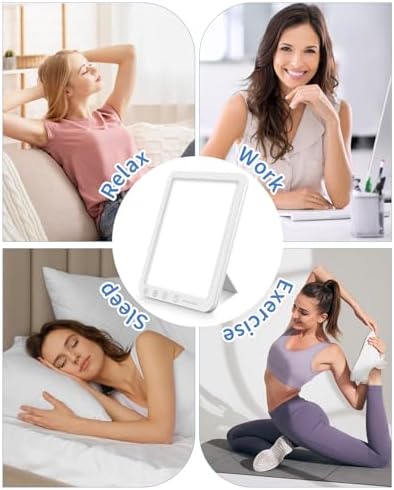 Lampe luminothérapie LED avec luminosité réglable et fonction minuterie