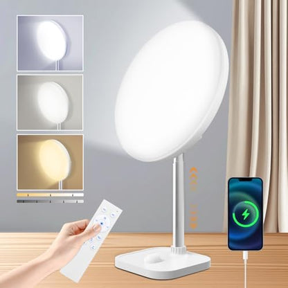 Lampe luminothérapie 15000 lux avec fonctions avancées et port USB-A
